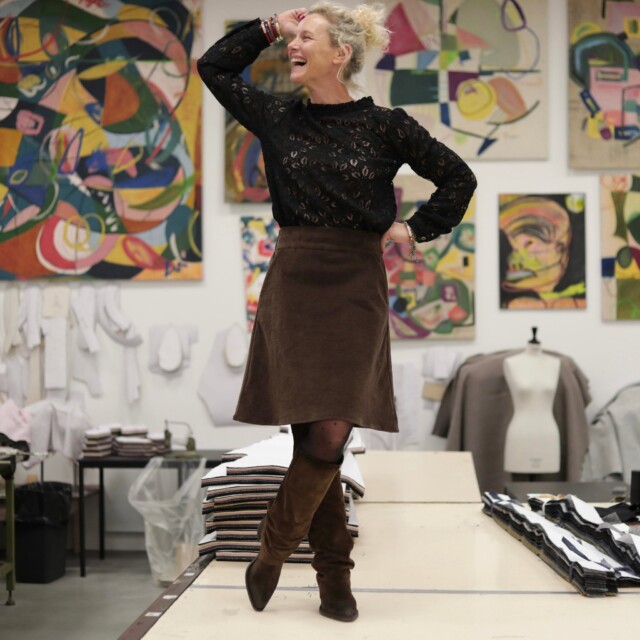 Quintessence - Jupe Maya – velours côtelé chocolat