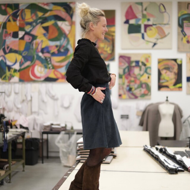 Quintessence - Jupe Maya - velours côtelé colvert