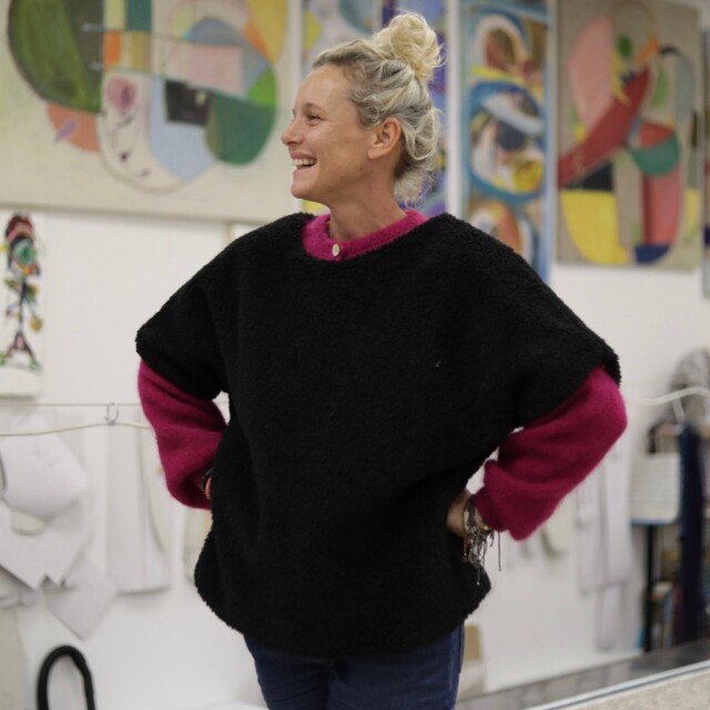 Quintessence - Le Poncho Douillet Pétronille - Sherpa noir