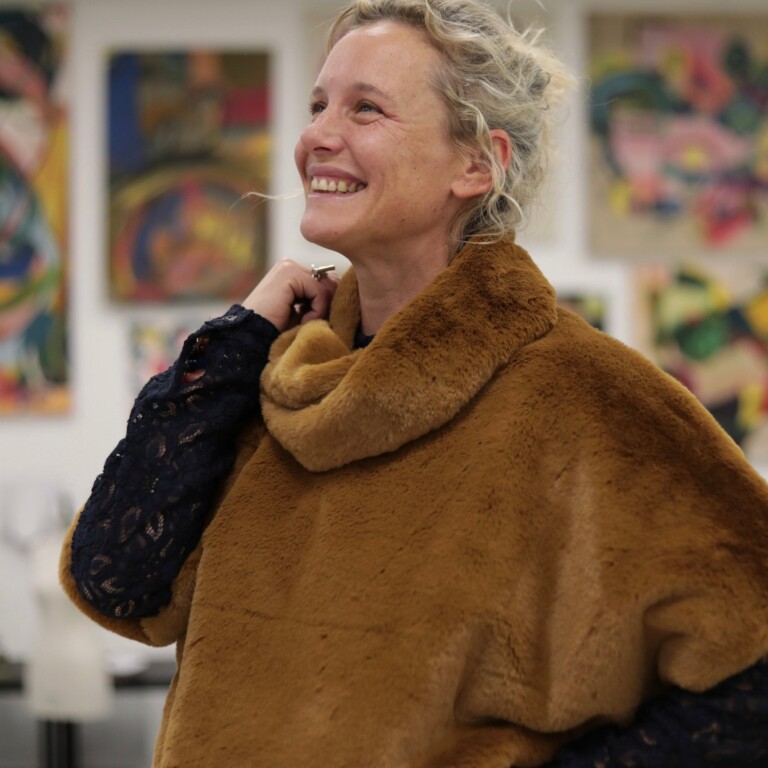 Quintessence - Le snood Douillet Nilo - Fourrure camel - hauteur 14cm