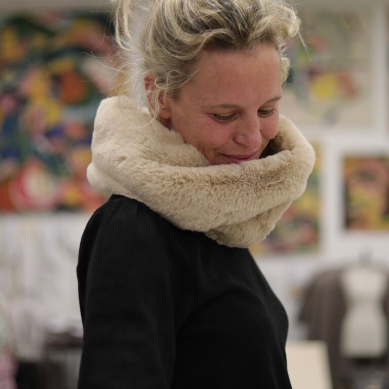 Quintessence - Le snood Douillet Nilo - Fourrure ficelle - hauteur 20cm