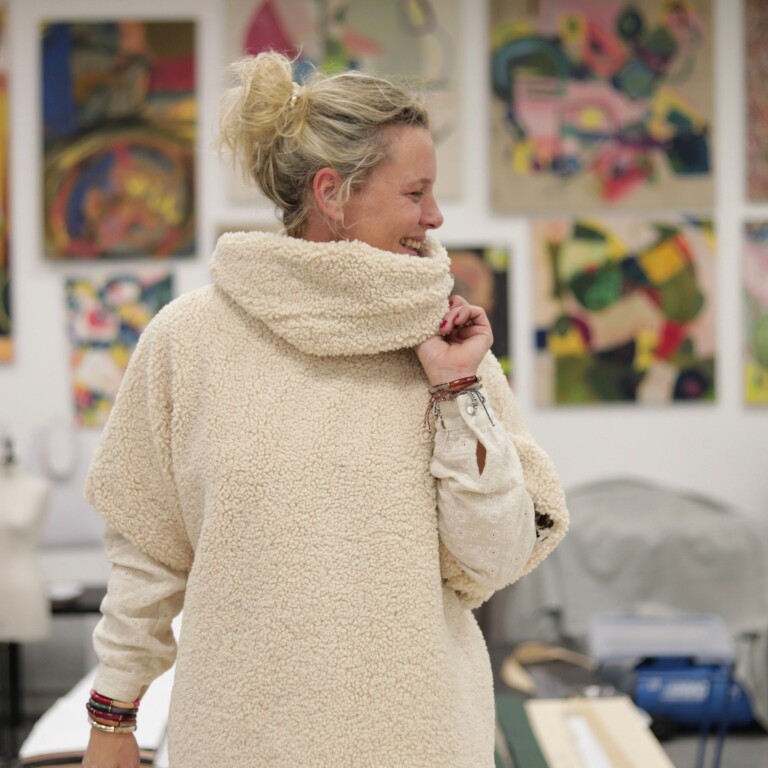 Quintessence - Le snood Douillet Nilo - Sherpa crème - hauteur 14cm