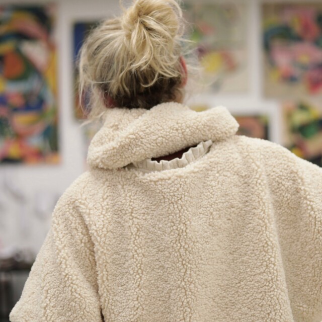 Quintessence - Le snood Douillet Nilo - Sherpa crème - hauteur 14cm