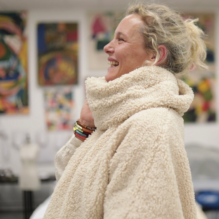 Quintessence - Le snood Douillet Nilo - Sherpa crème - hauteur 20cm