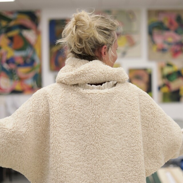 Quintessence - Le snood Douillet Nilo - Sherpa crème - hauteur 20cm