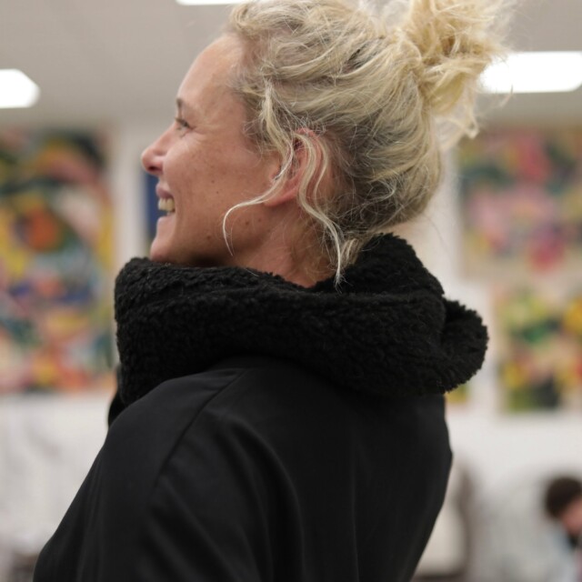 Quintessence - Le snood Douillet Nilo - Sherpa noir - hauteur 14cm