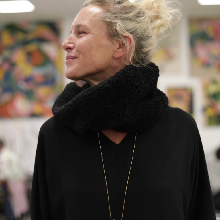 Quintessence - Le snood Douillet Nilo - Sherpa noir - hauteur 20cm