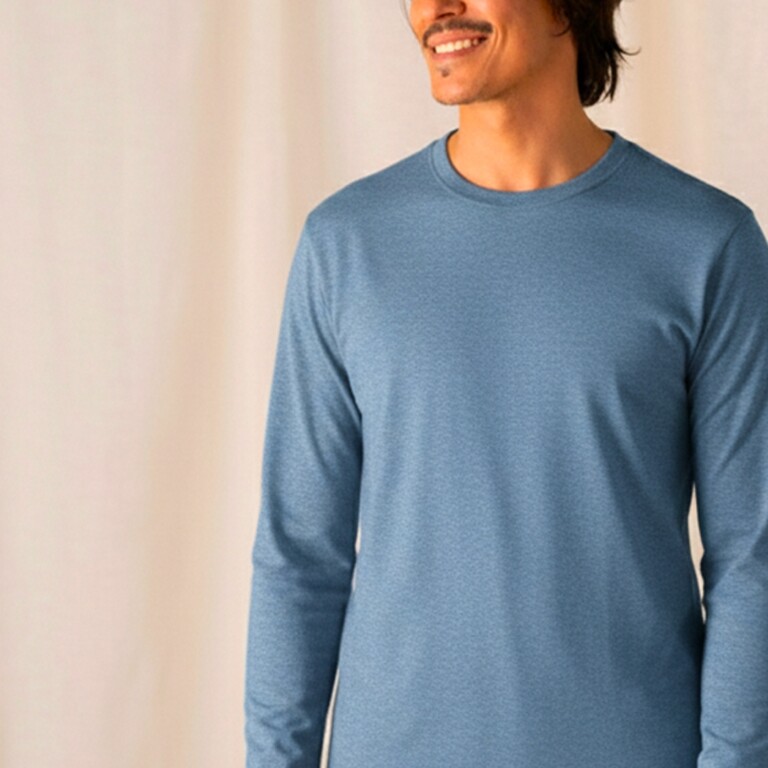 Le t-shirt Propre - Le t-shirt en coton bio - Bleu chiné