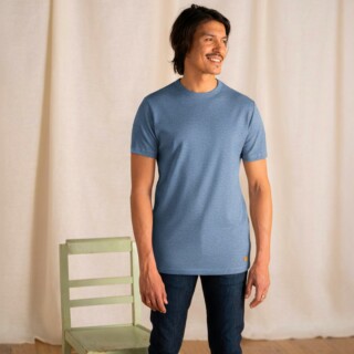 Le t-shirt Propre - Le t-shirt en coton bio – Bleu chiné
