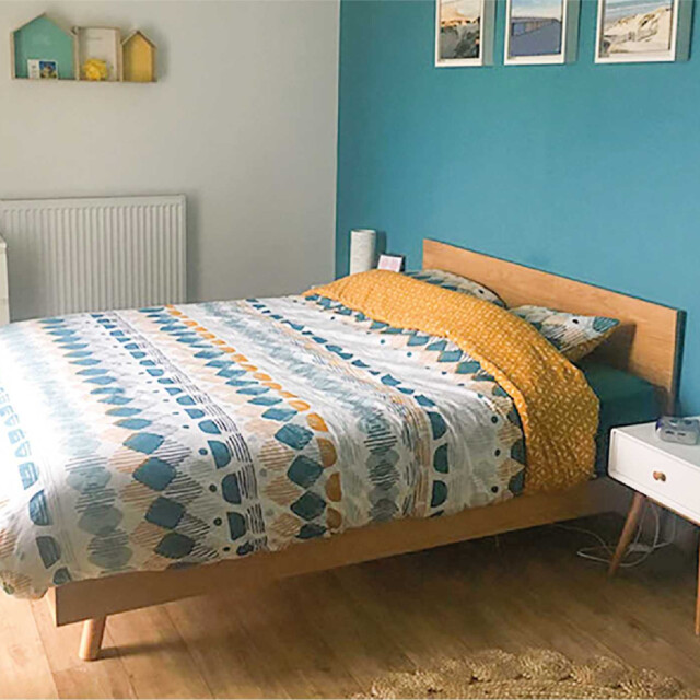 ABC MEUBLES - Lit scandinave viking 140x190 en bois massif