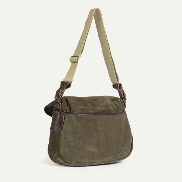 Bleu De Chauffe - Musette du Pêcheur M / Cuir Velours - Musk
