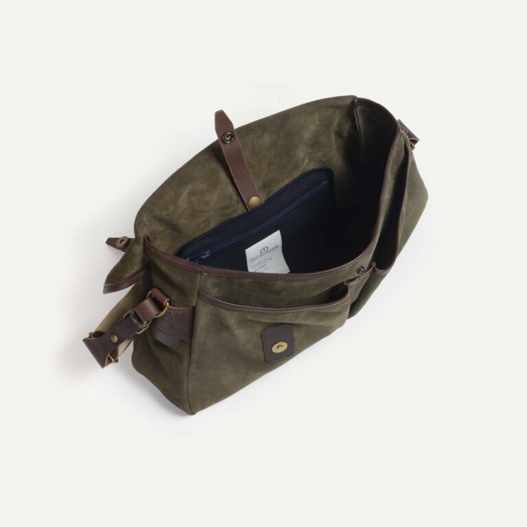 Bleu De Chauffe - Musette du Pêcheur M / Cuir Velours - Musk