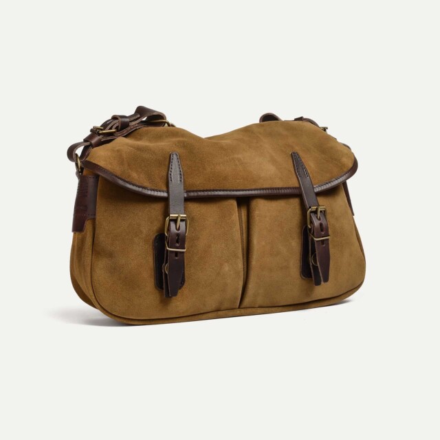 Bleu De Chauffe - Musette du Pêcheur S / Cuir Velours - Marron Noisette