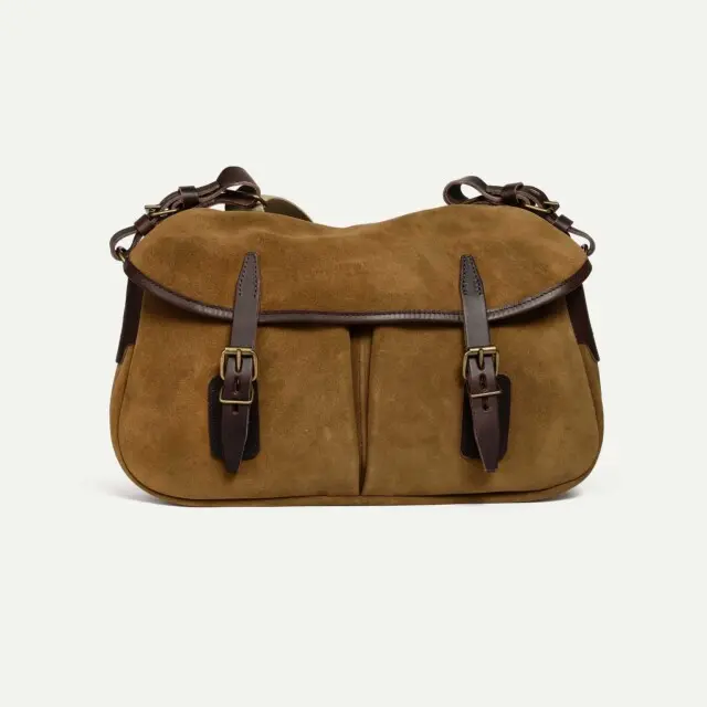 Bleu de Chauffe - Musette du Pêcheur S / Cuir Velours – Marron Noisette