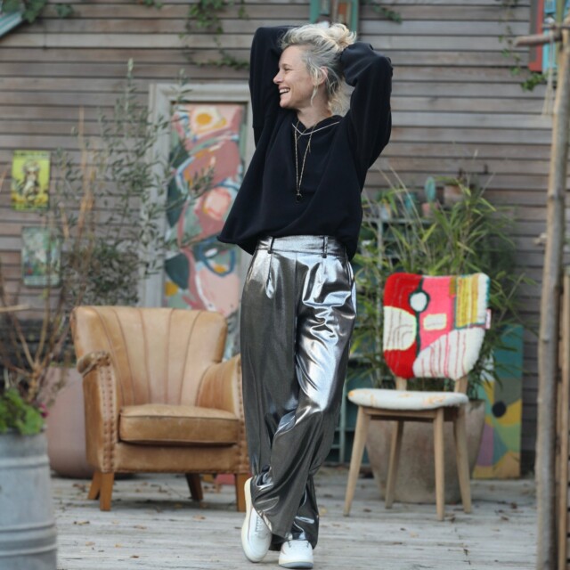 Quintessence - Pantalon Tom - disco argenté