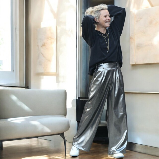 Quintessence - Pantalon Tom - disco argenté