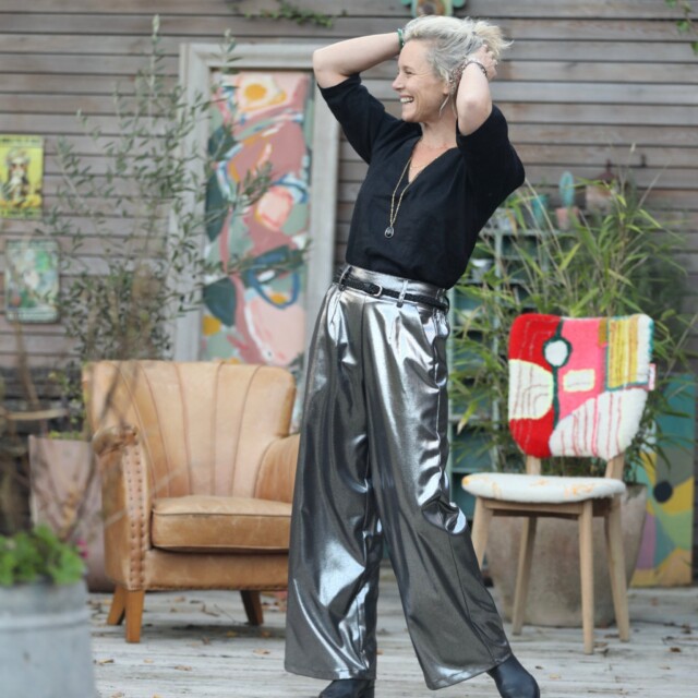 Quintessence - Pantalon Tom - disco argenté