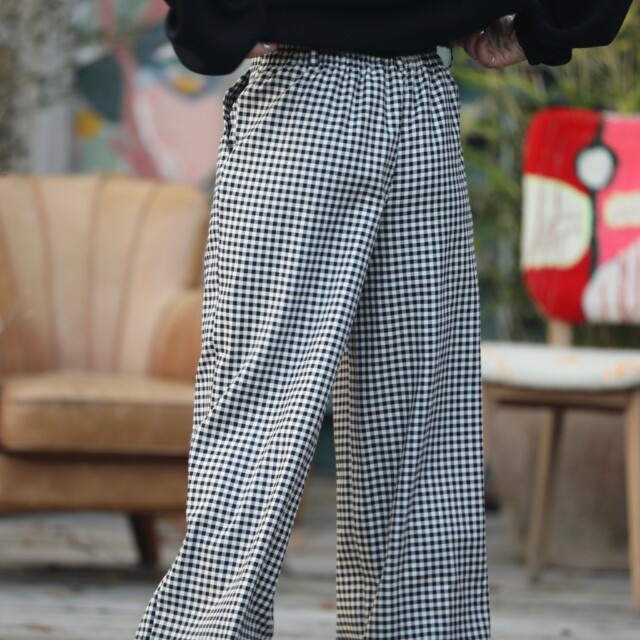 Quintessence - Pantalon Tom - Flanelle de coton vichy