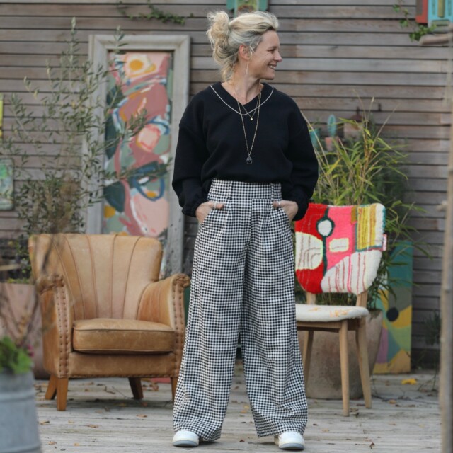 Quintessence - Pantalon Tom - Flanelle de coton vichy