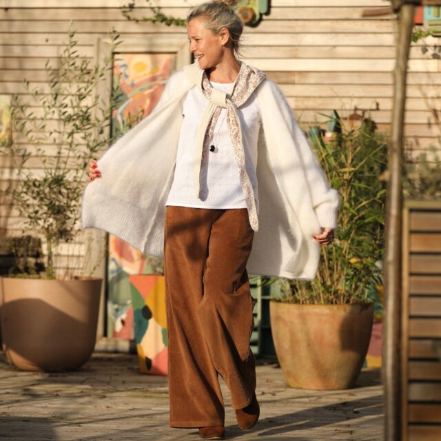 Quintessence - Pantalon Tom - velours côtelé camel