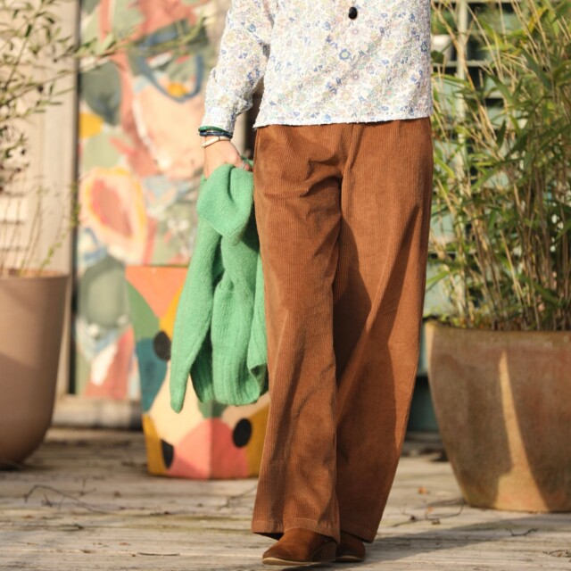 Quintessence - Pantalon Tom - velours côtelé camel