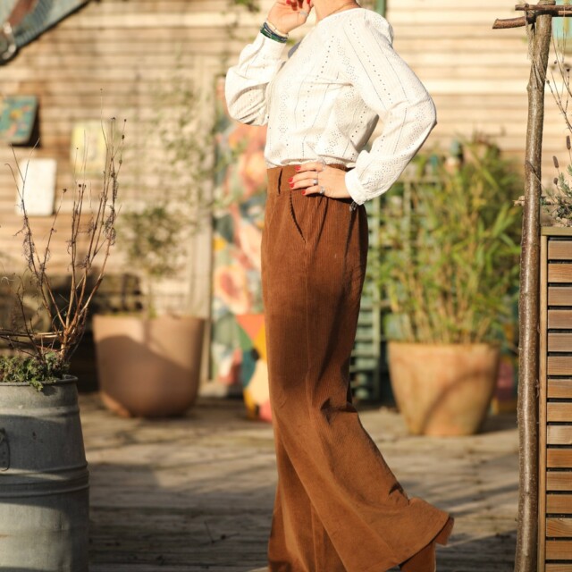 Quintessence - Pantalon Tom - velours côtelé camel