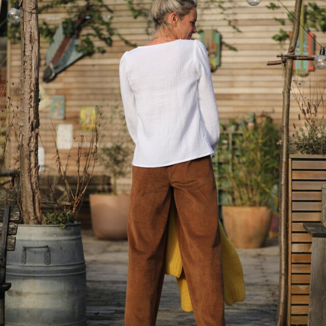 Quintessence - Pantalon Tom - velours côtelé camel