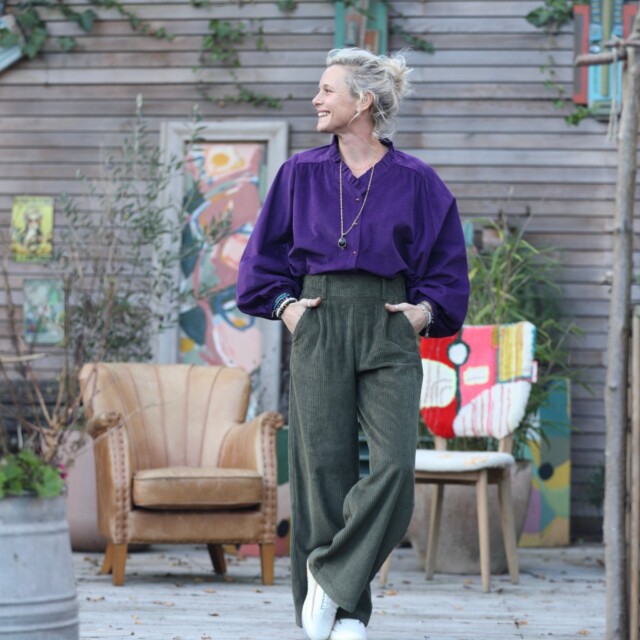 Quintessence - Pantalon Tom – velours côtelé kaki