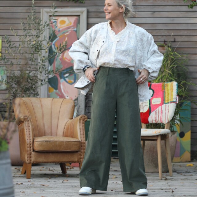 Quintessence - Pantalon Tom – velours milleraies kaki