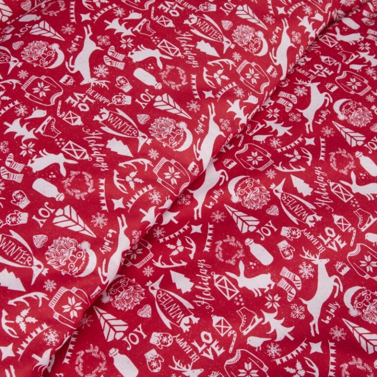 Atelier Morphée - Parure de lit Noël Rouge
