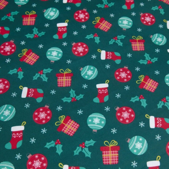 Atelier Morphée - Parure de lit Noël Vert