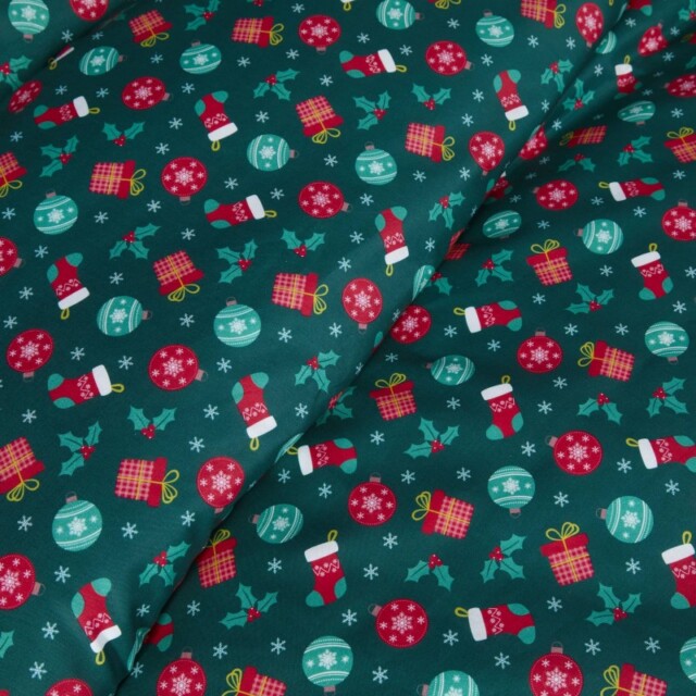 Atelier Morphée - Parure de lit Noël Vert