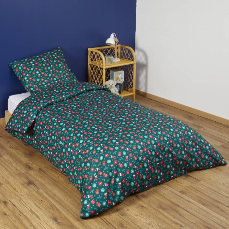 Atelier Morphée - Parure de lit Noël Vert