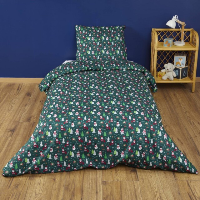 Atelier Morphée - Parure de lit Noël Verte Santa