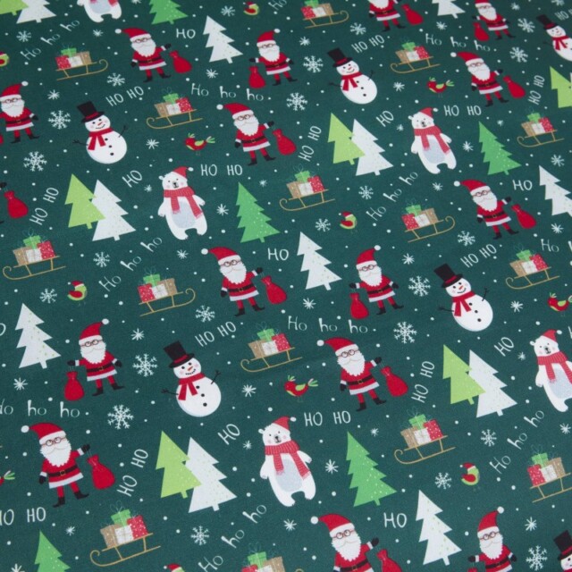 Atelier Morphée - Parure de lit Noël Verte Santa