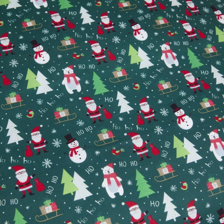 Atelier Morphée - Parure de lit Noël Verte Santa