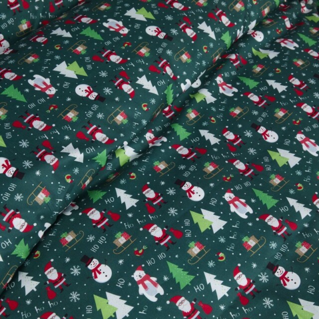 Atelier Morphée - Parure de lit Noël Verte Santa