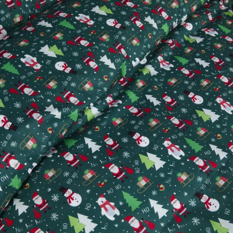 Atelier Morphée - Parure de lit Noël Verte Santa