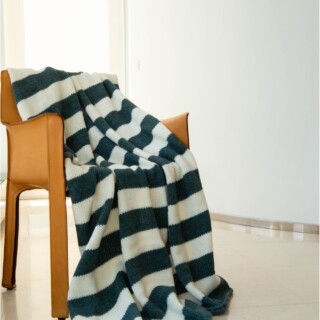 Maison Bonnefoy - Plaid Carnac Ecru-Lagon