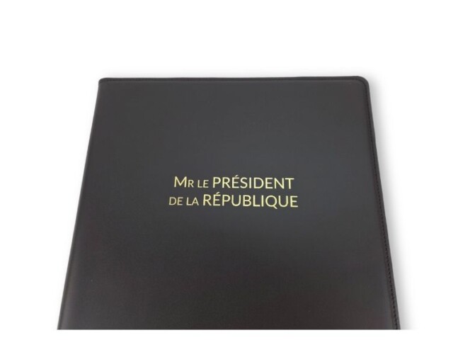 Lavoisier Maroquinier - Porte signature A4 en cuir gold - PS500