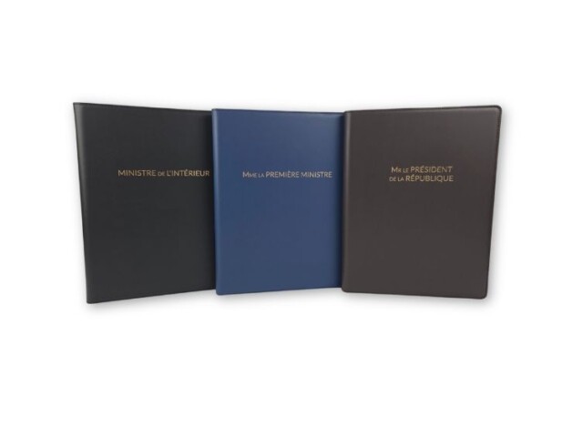 Lavoisier Maroquinier - Porte signature A4 en cuir noir - PS500