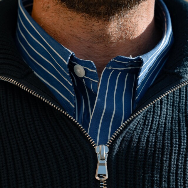 Bleu De Chauffe - Pull Camionneur Sauzon - Bleu Marine