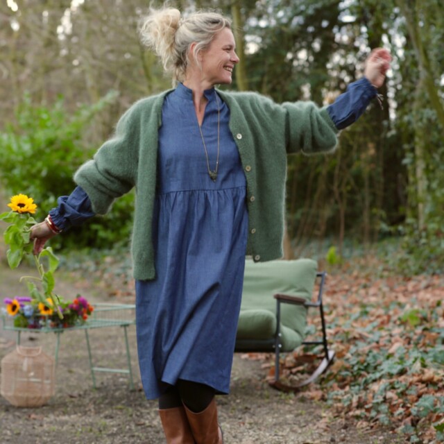 Quintessence - Robe Allegra – jean de coton bleu