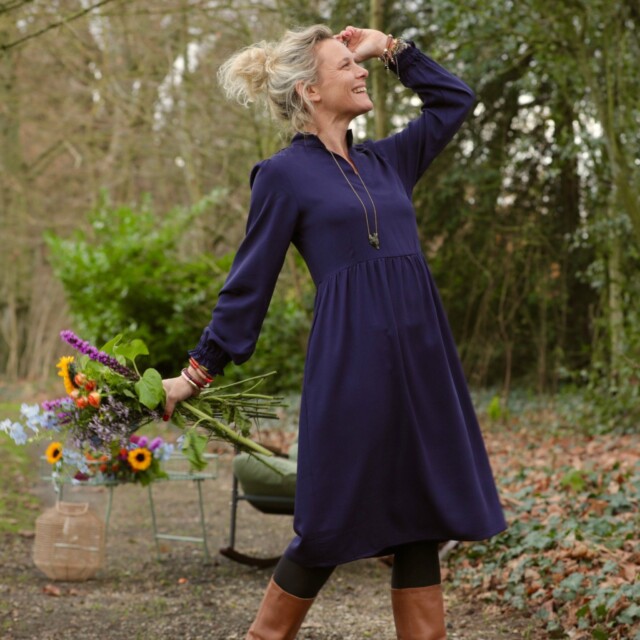Quintessence - Robe Allegra - viscose bleu nuit
