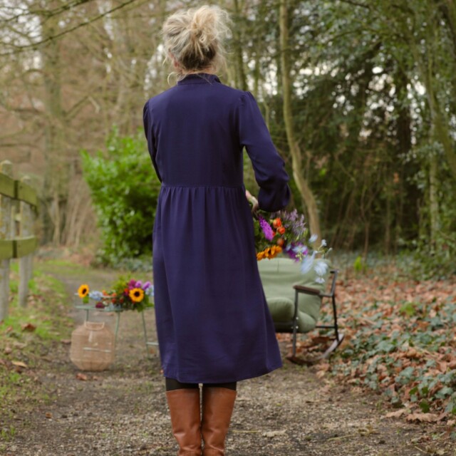 Quintessence - Robe Allegra - viscose bleu nuit