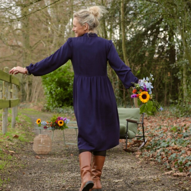 Quintessence - Robe Allegra - viscose bleu nuit