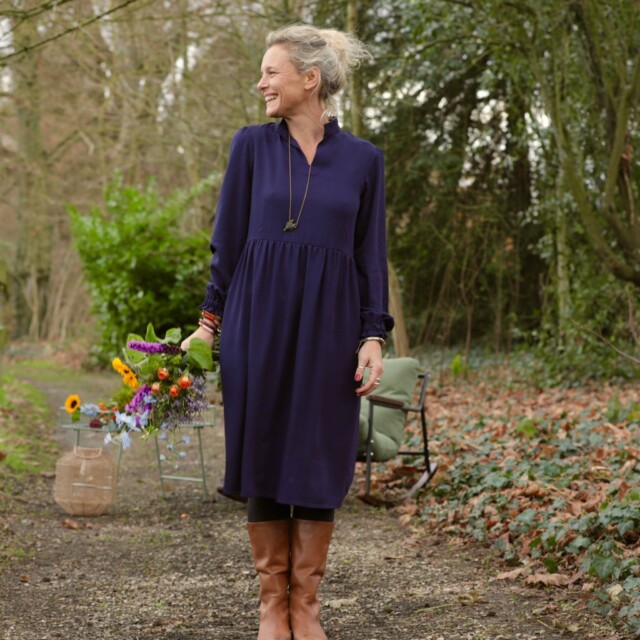 Quintessence - Robe Allegra - viscose bleu nuit