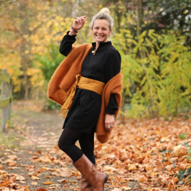 Quintessence - Robe Allegra - viscose noire