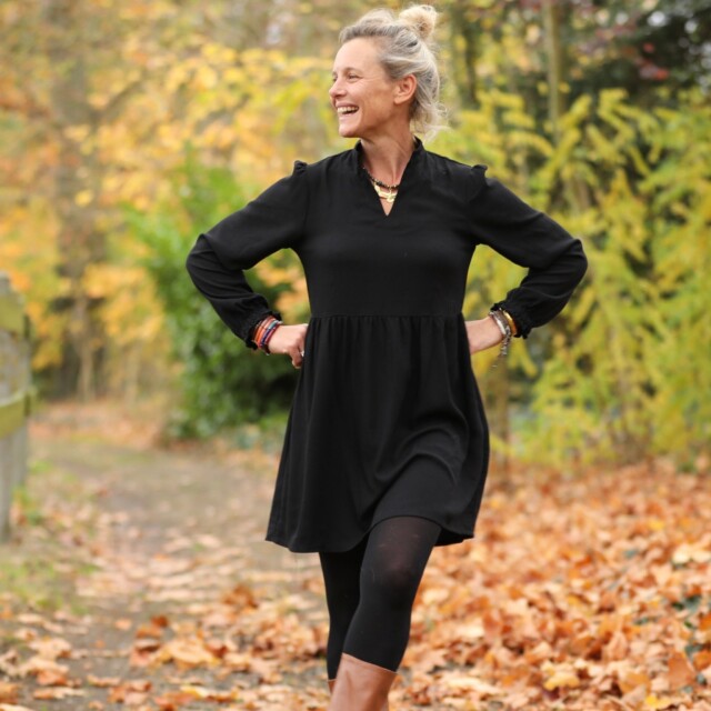 Quintessence - Robe Allegra - viscose noire