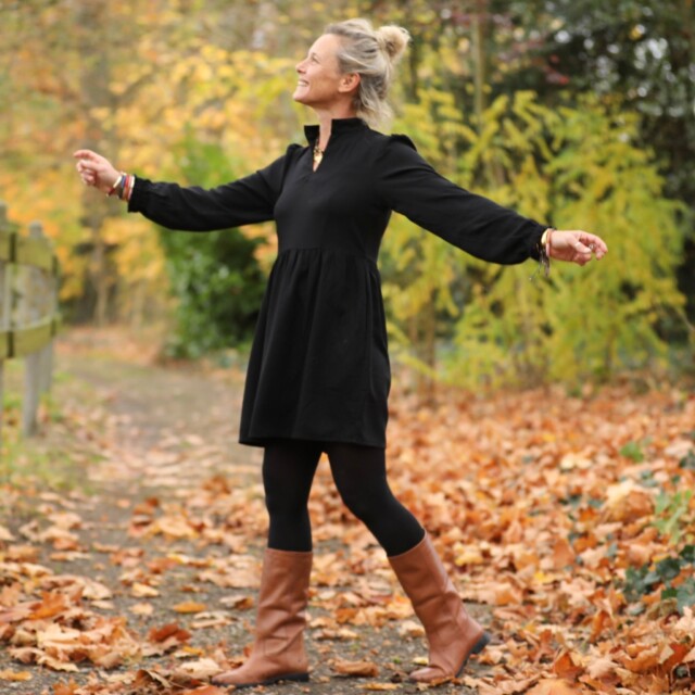 Quintessence - Robe Allegra - viscose noire